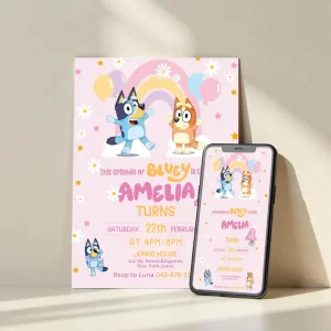 Bluey birthday invitation. birthday invitation